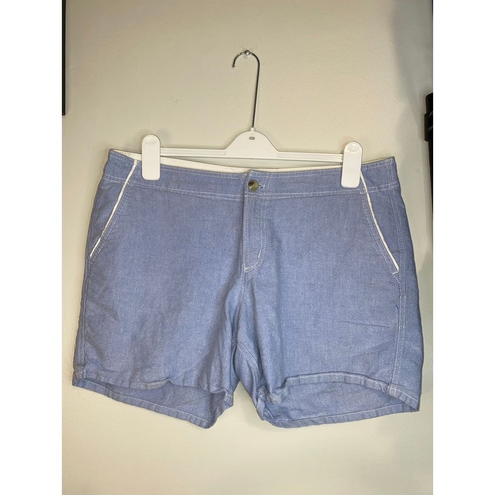 Columbia PFG Women's Solar Fade Blue Cotton Fishing Outdoor Shorts Size 14 x 6L